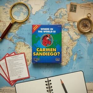 Vintage 1993 “Where in the World Is Carmen Sandiego?” Card Game | Retro PBS
